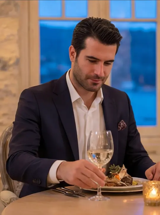 Harbour-facing seat at Medusa